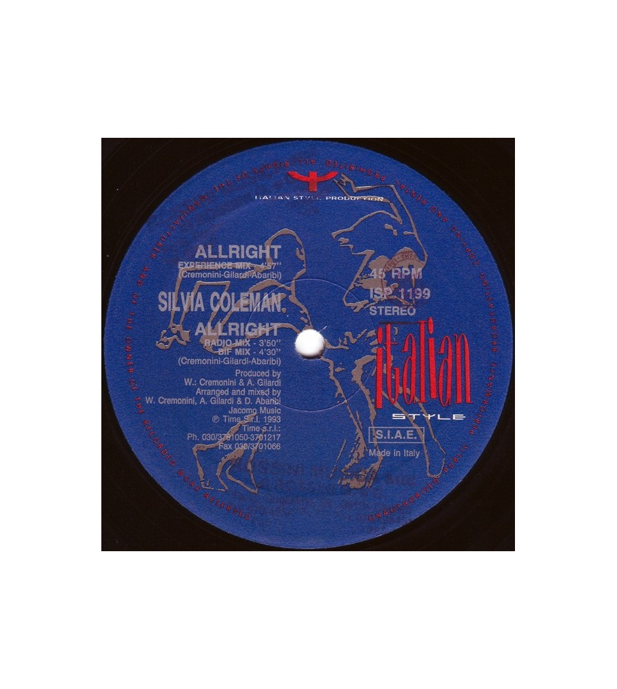 Silvia Coleman ‎– Allright 