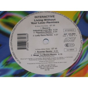 Interactive ‎– Living Without Your Love (Remixes)