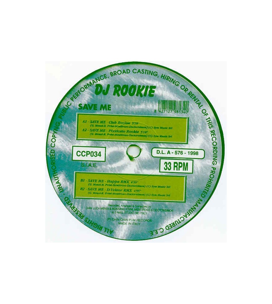 DJ Rookie ‎– Save Me 