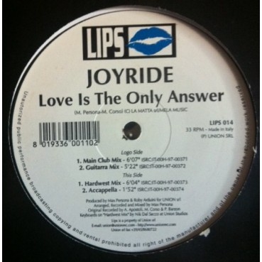 Joyride - Love Is The Only Answer (CANTADOTE¡) Joyride - Love Is The Only Answer (CANTADOTE¡)