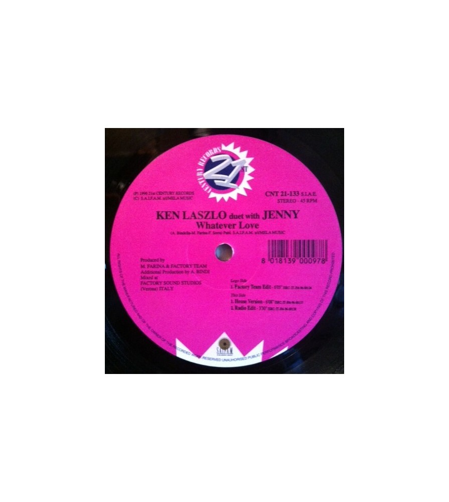 Ken Laszlo Duet With Jenny ‎– Whatever Love (EDICIÓN DEL 96)