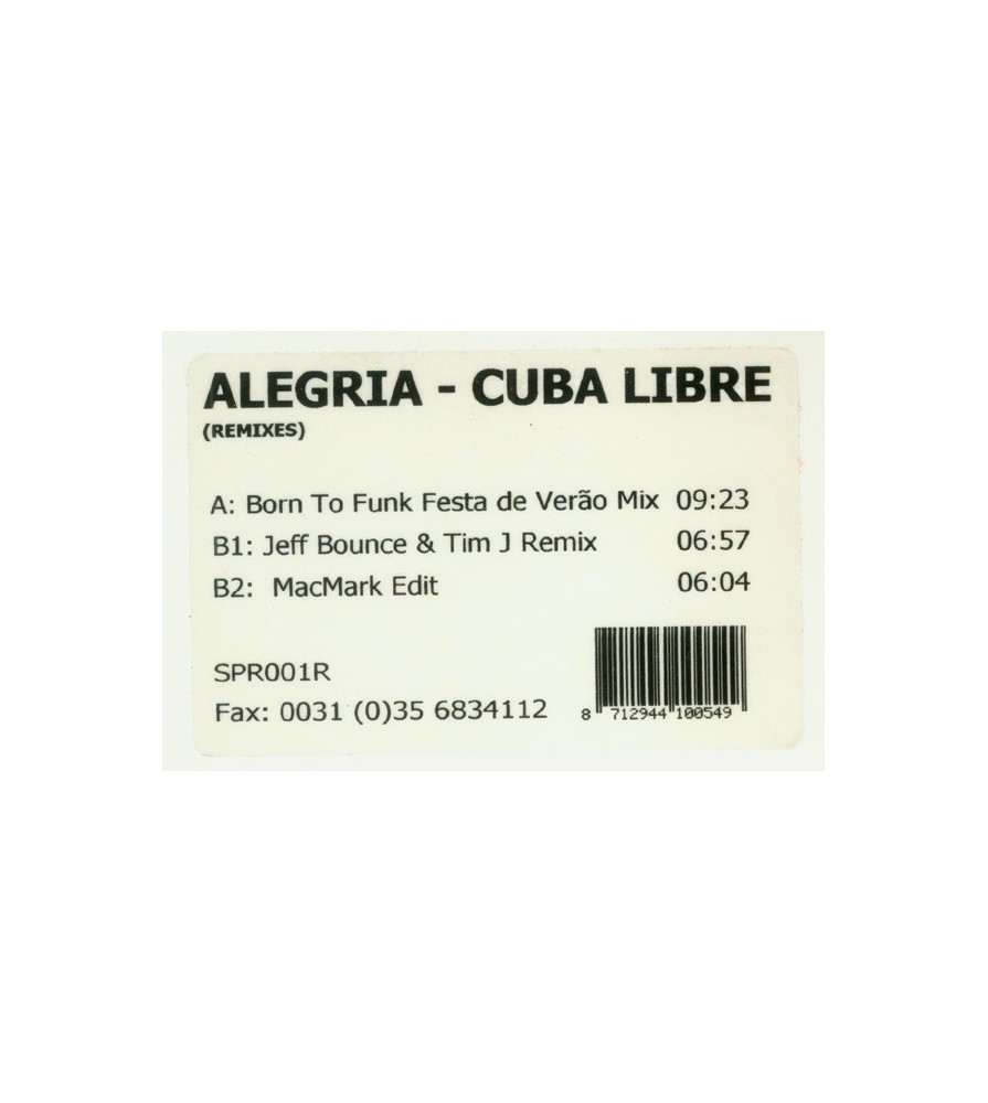 Alegria  ‎– Cuba Libre (Remixes)