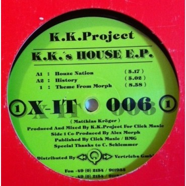 KK Project ‎– K K 's House EP 