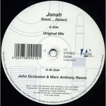 Jonah ‎– Sssst... (Listen) (EDICIÓN ALEMANA)