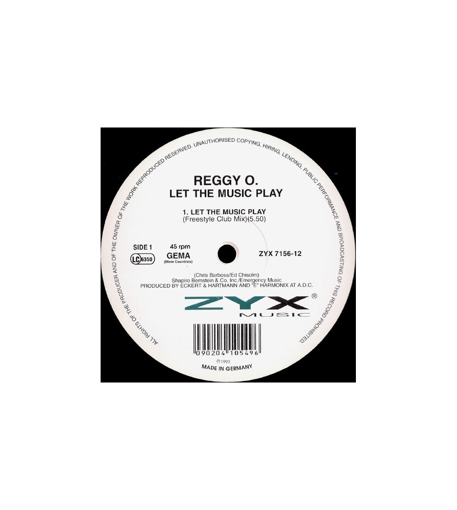  Reggy O ‎– Let The Music Play (TEMAZO¡¡)