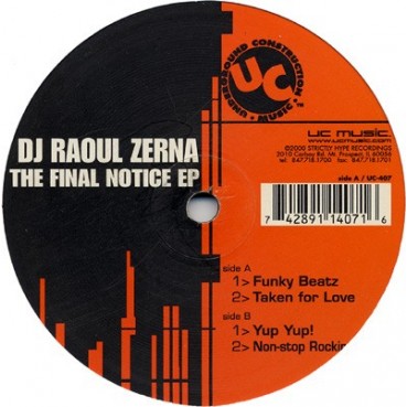DJ Raoul Zerna ‎– The Final Notice EP (TEMAZO CORTE A2)