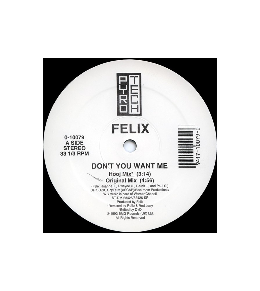 Felix ‎– Don't You Want Me (EDICIÓN AMERICANA)