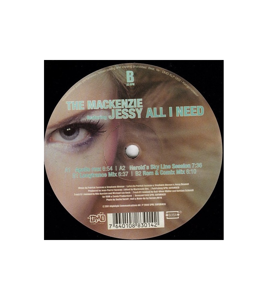 The Mackenzie Featuring Jessy ‎– All I Need 