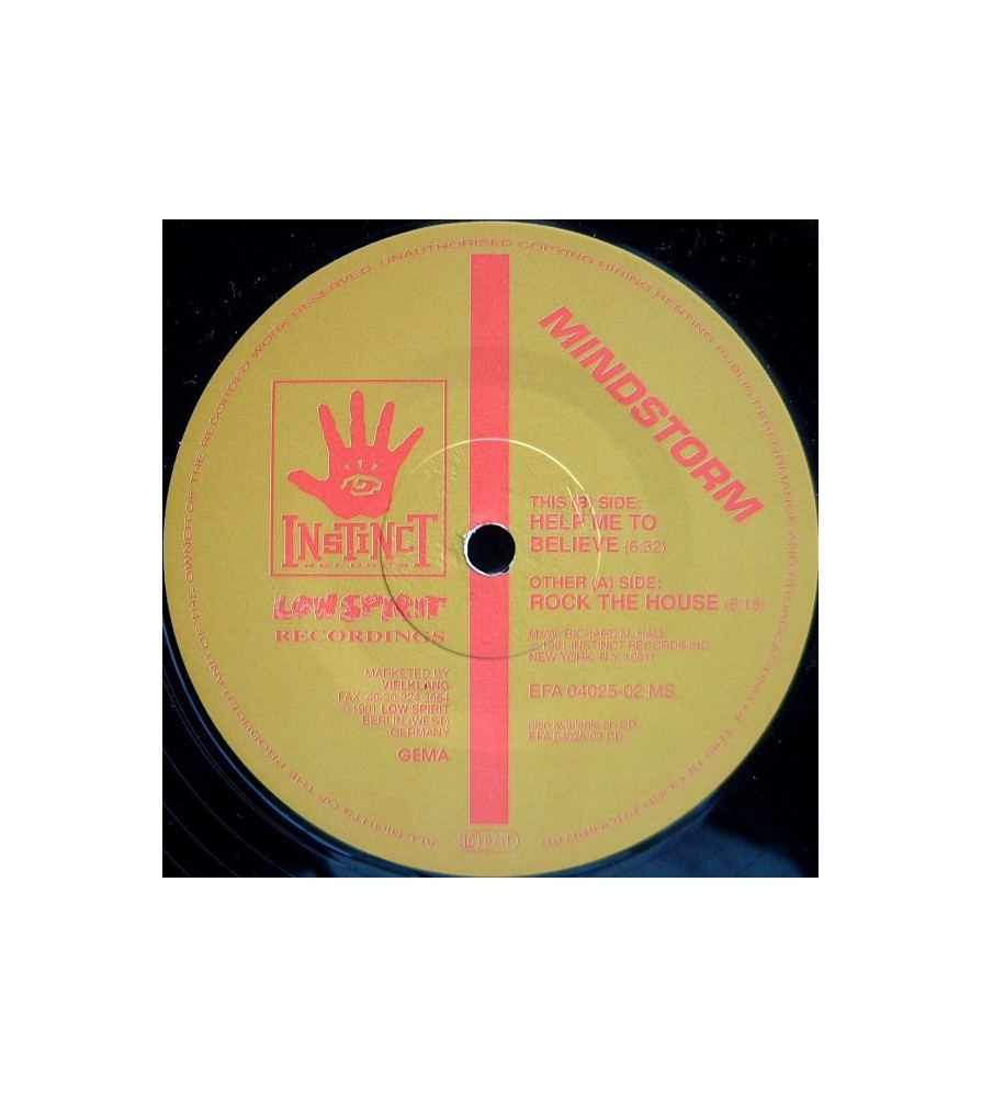 Mindstorm - Rock The House / Help Me To Believe