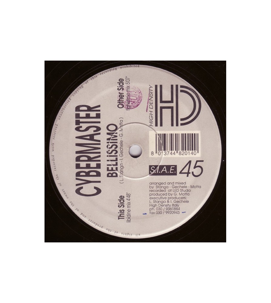 Cybermaster ‎– Bellissimo 