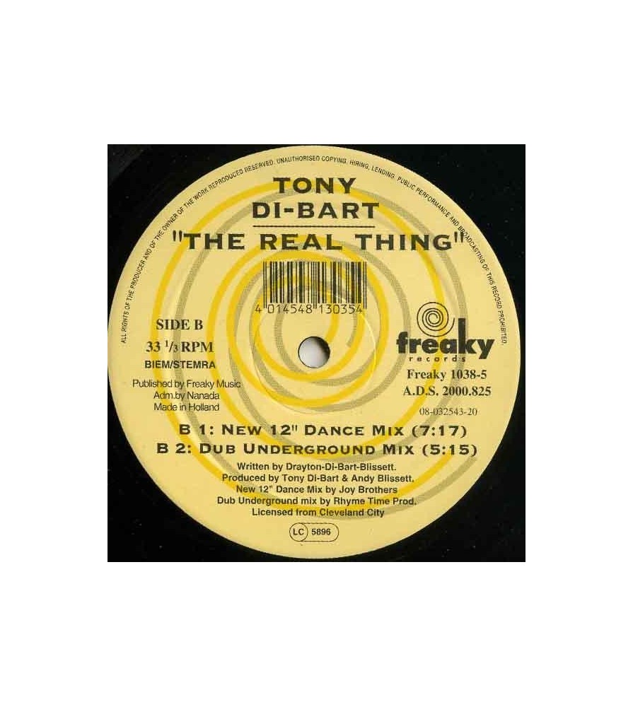 Tony Di Bart ‎– The Real Thing 