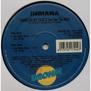 Indiana  – Tears On My Face (IMPORT)