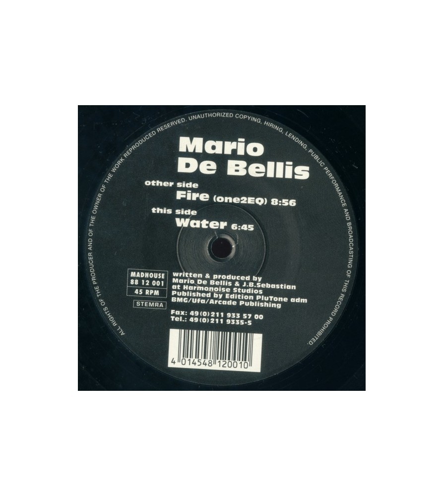 Mario De Bellis ‎– Fire