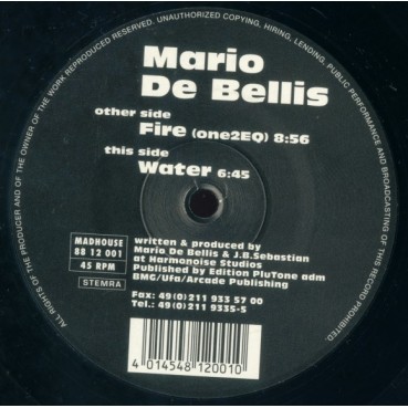 Mario De Bellis ‎– Fire
