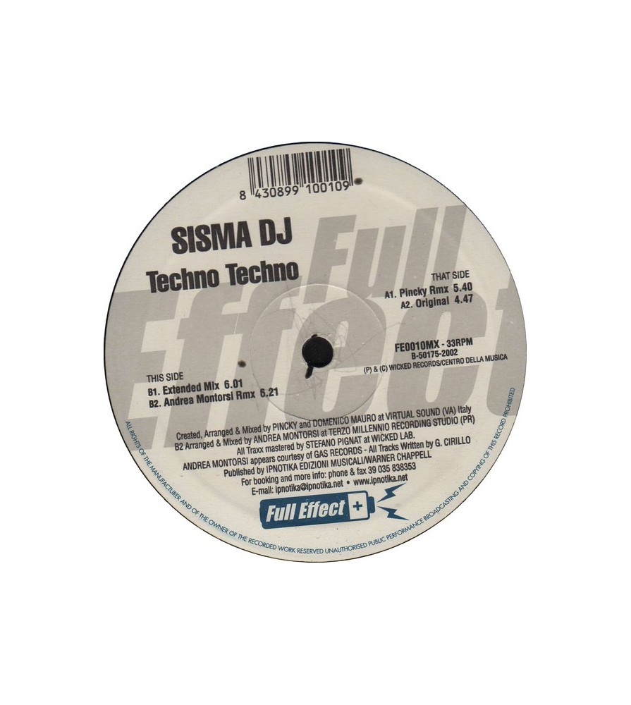 Sisma DJ ‎– Techno Techno
