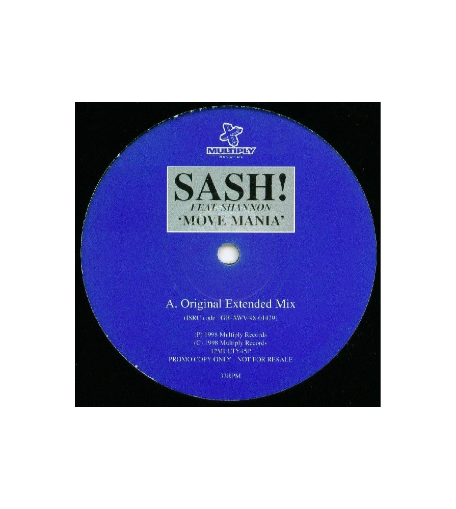 Sash Feat. Shannon ‎– Move Mania (EDICIÓN UK)