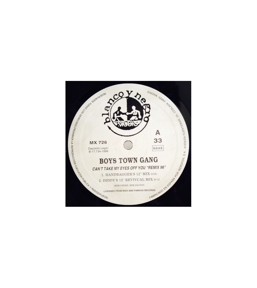 Boys Town Gang ‎– Cant Take My Eyes Off You