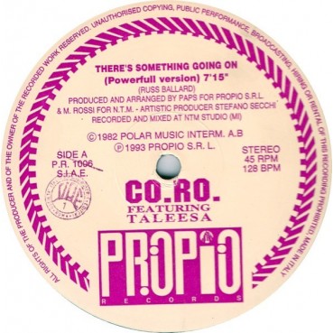 Coro - There's Something Going On / I Break Down And Cry (DISCO DOBLE)