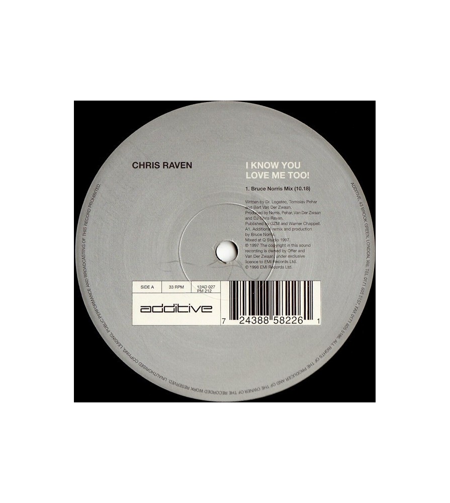 Chris Raven ‎– I Know You Love Me Too