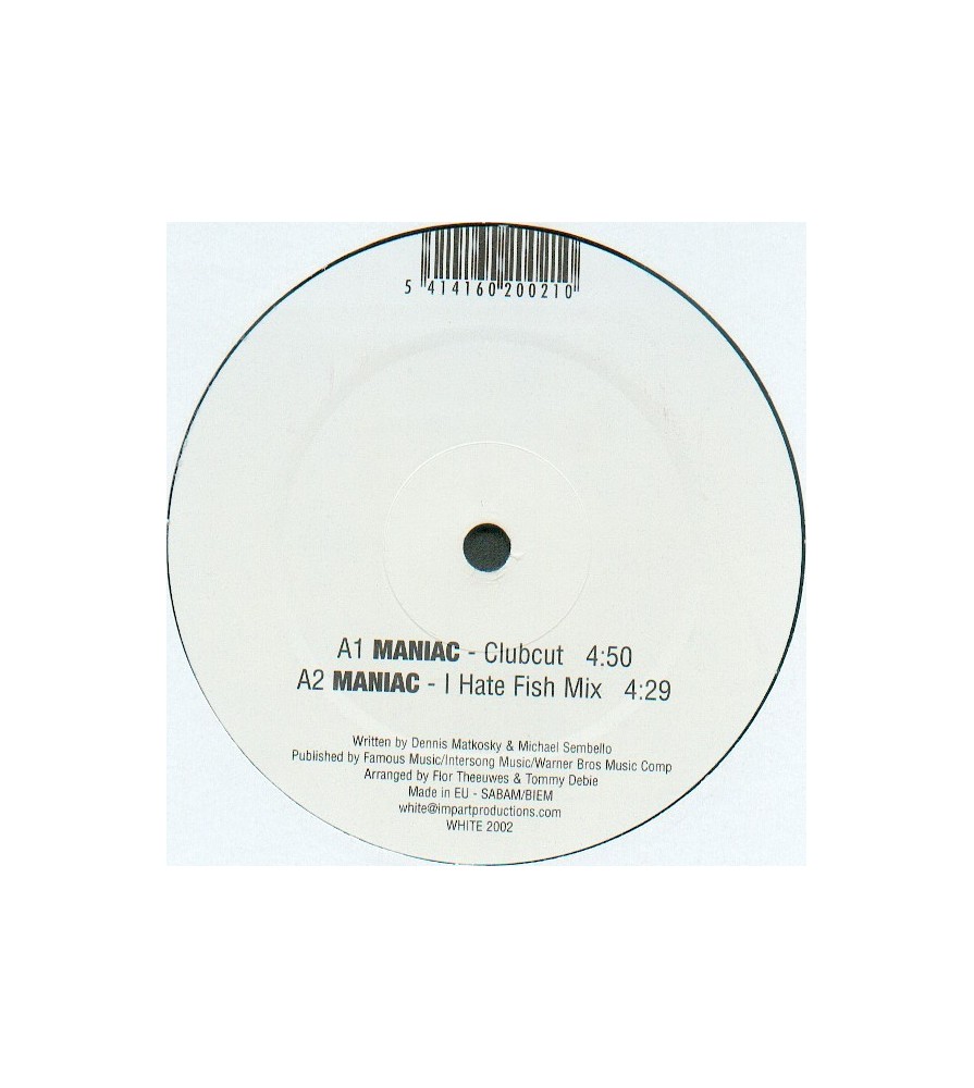D&D ‎– Maniac (IMPORT)