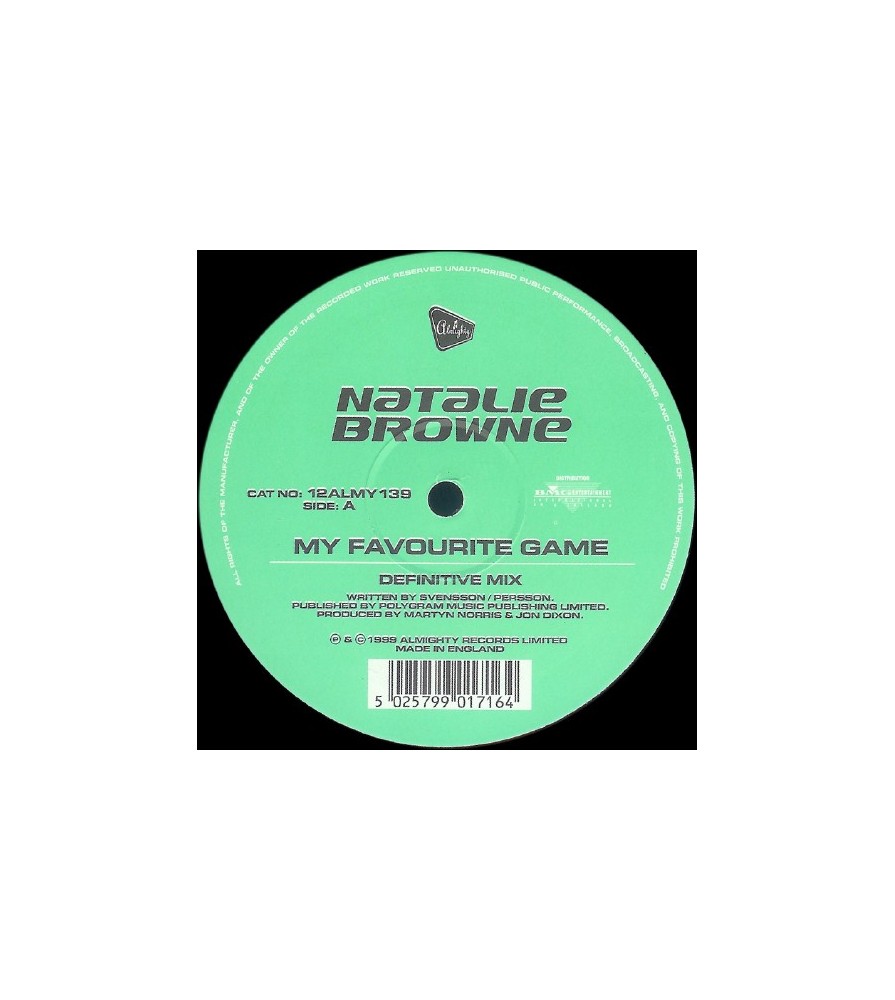 Natalie Browne ‎– My Favourite Game