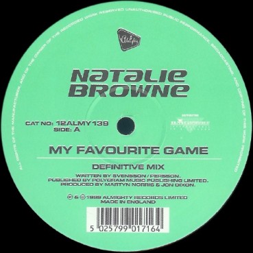 Natalie Browne – My Favourite Game Natalie Browne – My Favourite Game