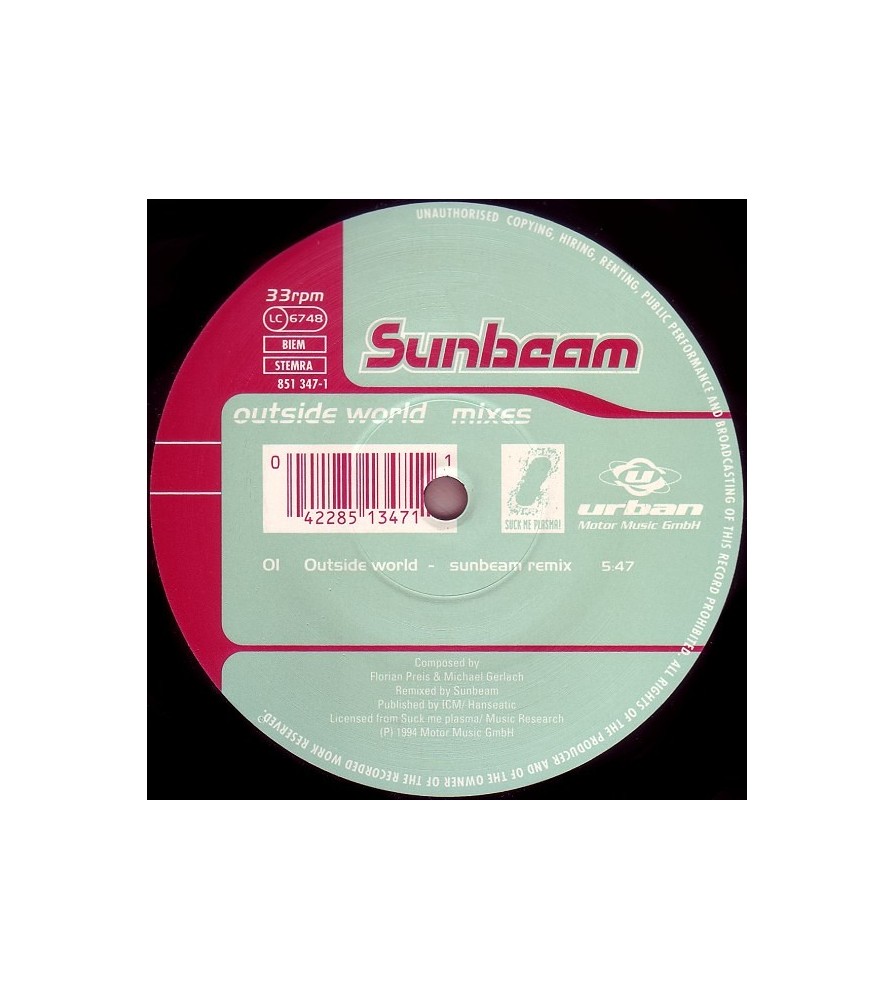 Sunbeam ‎– Outside World (Mixes) 