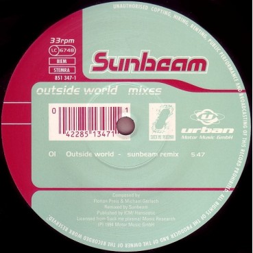 Sunbeam ‎– Outside World (Mixes) 