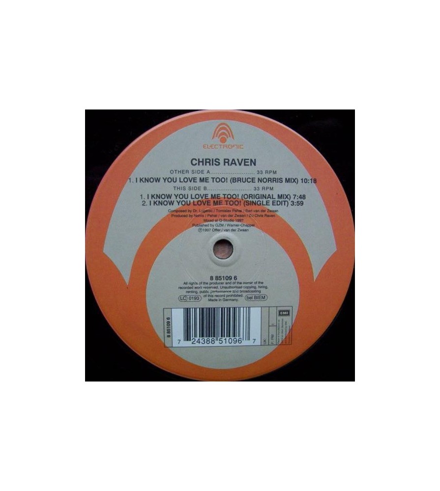 Chris Raven - I Know You Love Me Too (ELECTRONIC RECORDS)