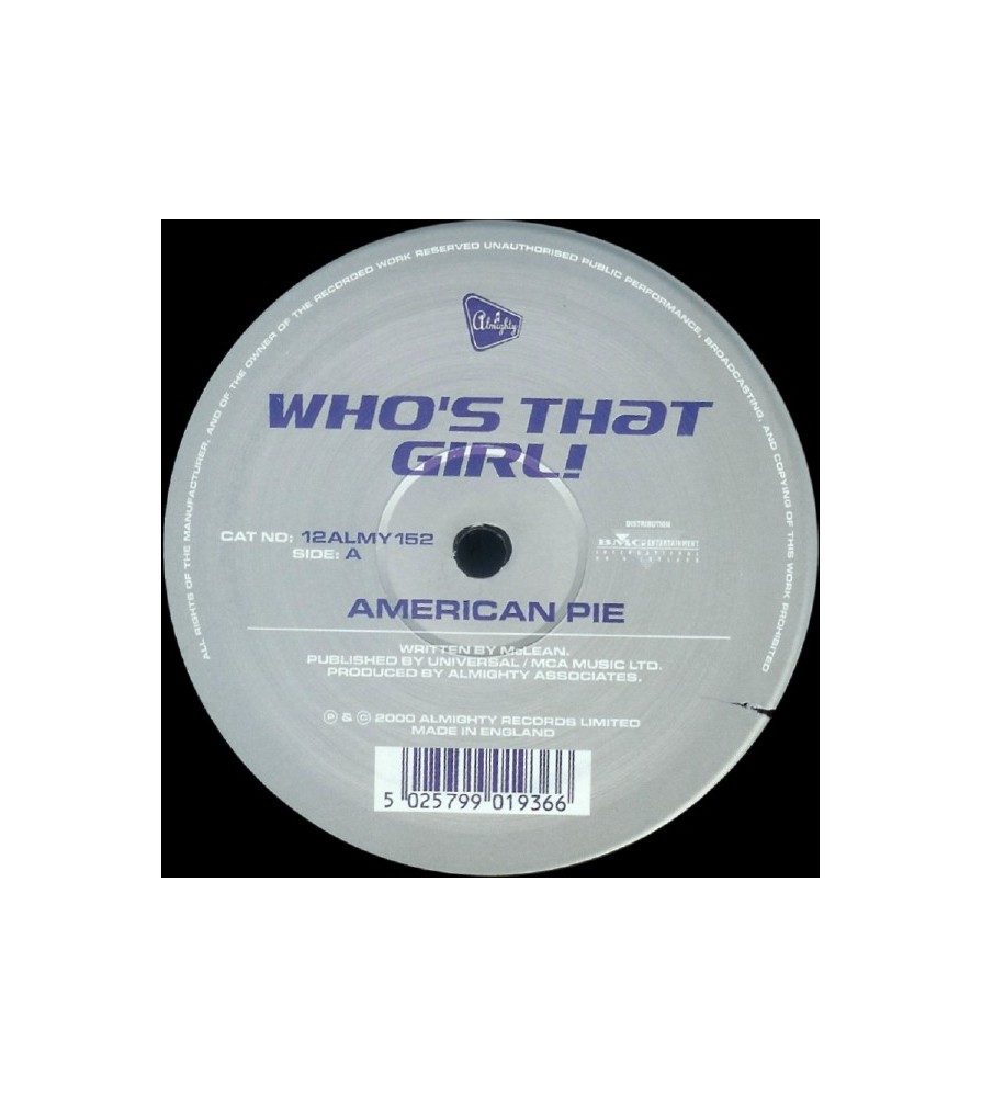 Who's That Girl! ‎– American Pie / Like A Prayer