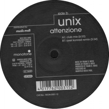 Unix - Attenzione(DISCAZO REMEMBER¡¡ COPIA IMPORT NUEVA¡¡)