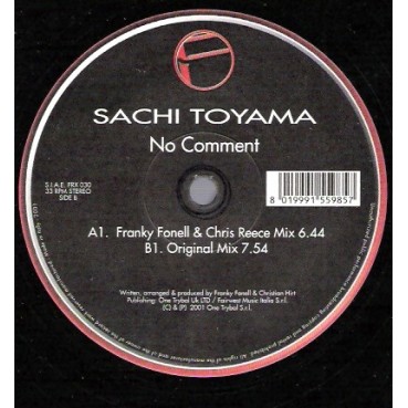 Sachi Toyama ‎– No Commen