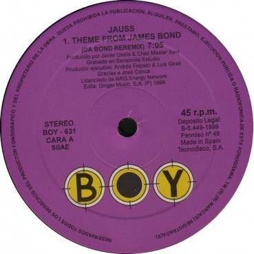 Jauss - Theme From James Bond / That's The Way(DISCAZO CHOCOLATERO DEL  99 BY JOSE CONCA¡¡)