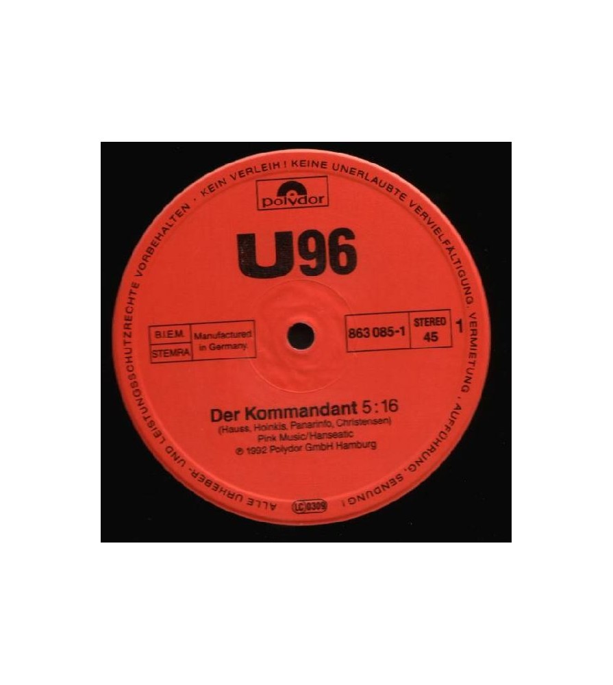 U 96 - Der Kommandant / Come 2Gether(TEMAZO REMEMBER  92)