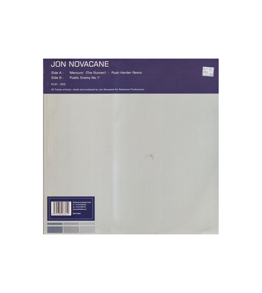 Jon Novacane - Mercury (The Runner) / Public Enemy No.1
