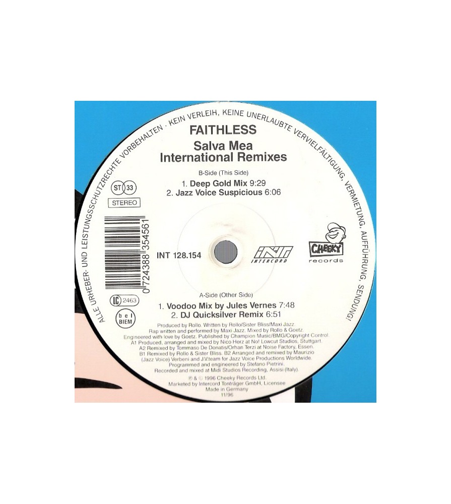  Faithless ‎– Salva Mea (International Remixes) 