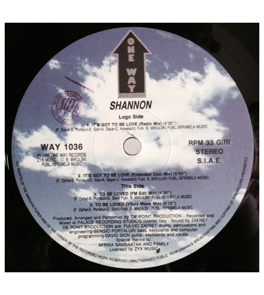 Shannon ‎– It's Got To Be Love
