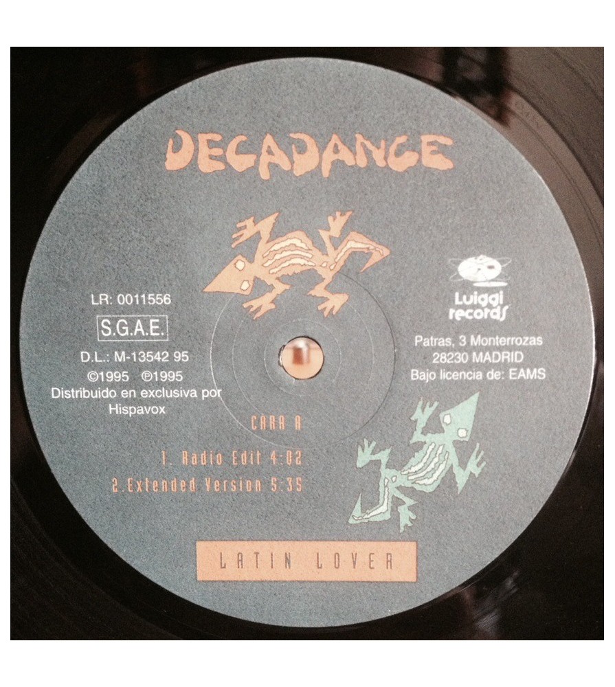 Decadance ‎– Latin Lover (LUIGGI RECORDS)