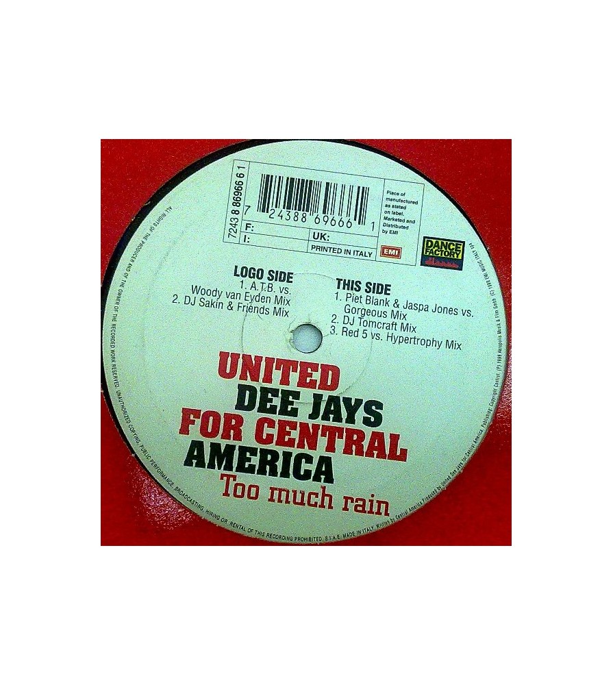 United Deejays For Central America - Too Much Rain