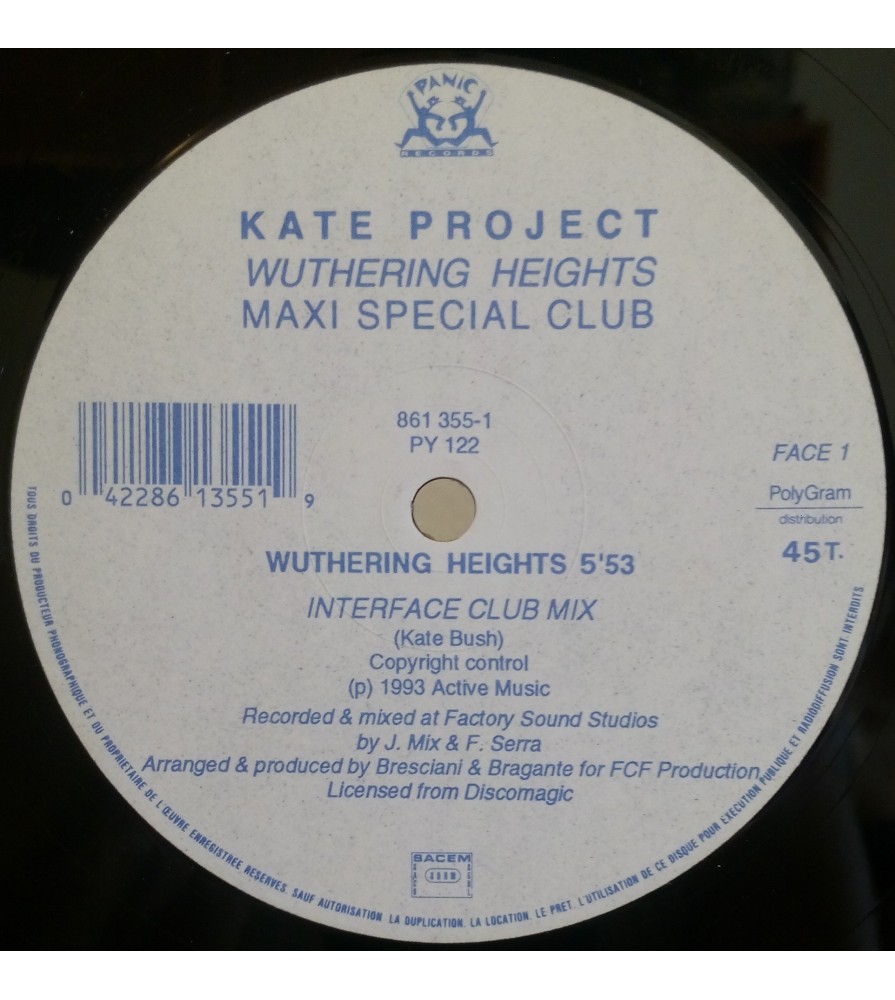 Kate Project ‎– Wuthering Heights (PANIC RECORDS)