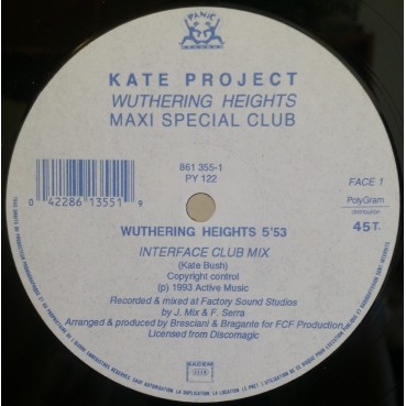 Kate Project ‎– Wuthering Heights (PANIC RECORDS)