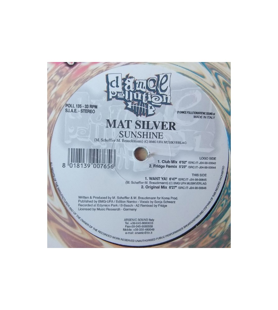 Mat Silver ‎– Sunshine