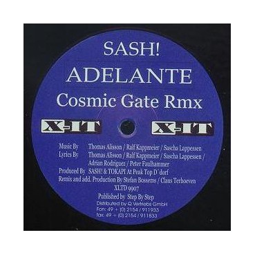 Sash – Adelante (Cosmic Gate Remix) Sash – Adelante (Cosmic Gate Remix)