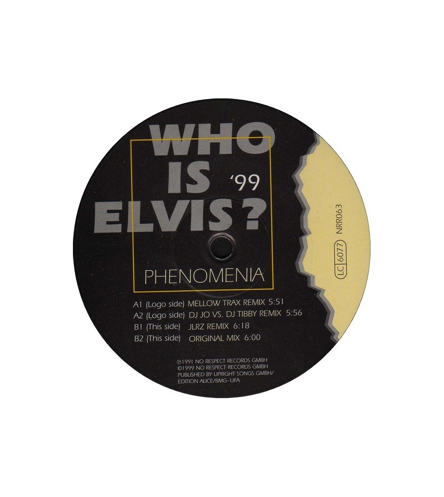 Phenomenia- Who Is Elvis? '99(2 MANO,TEMAZO CHOCOLATE 99')