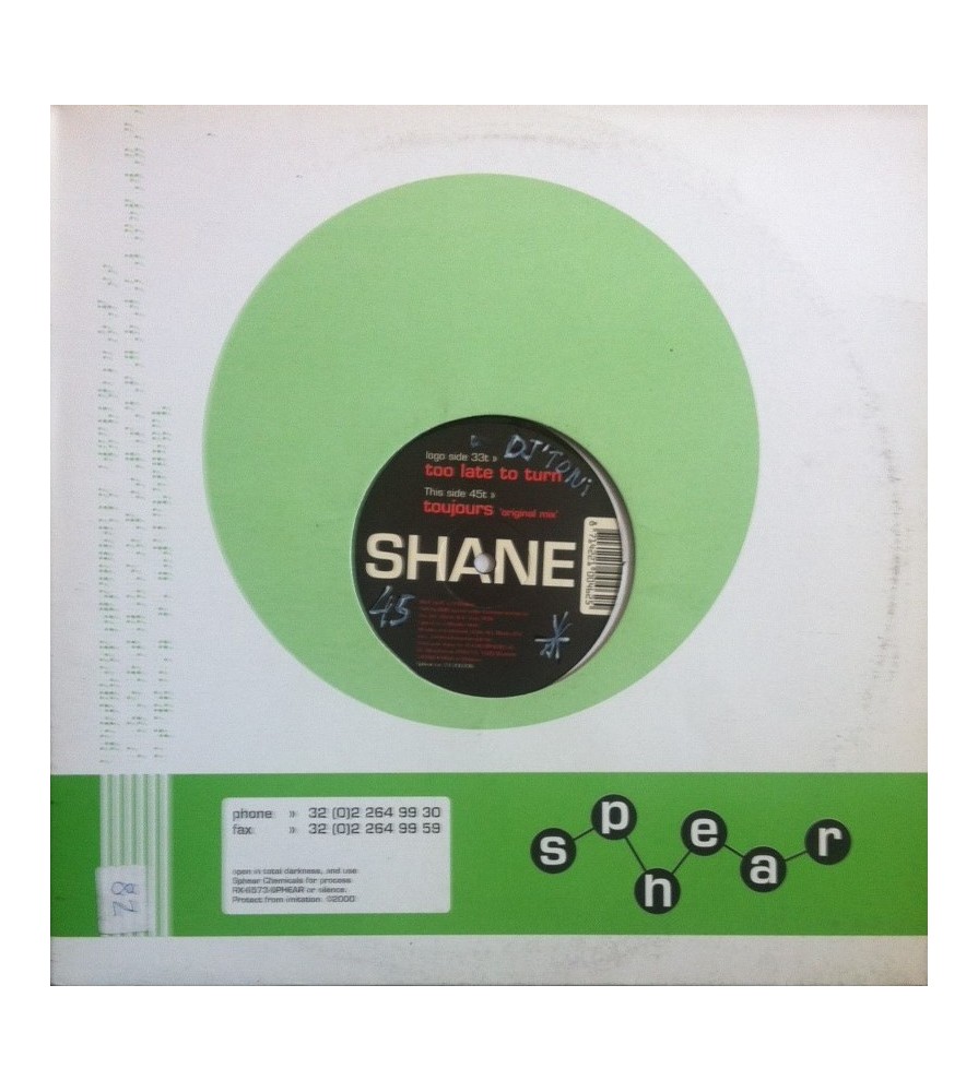 Shane ‎– Too Late To Turn / Toujours 