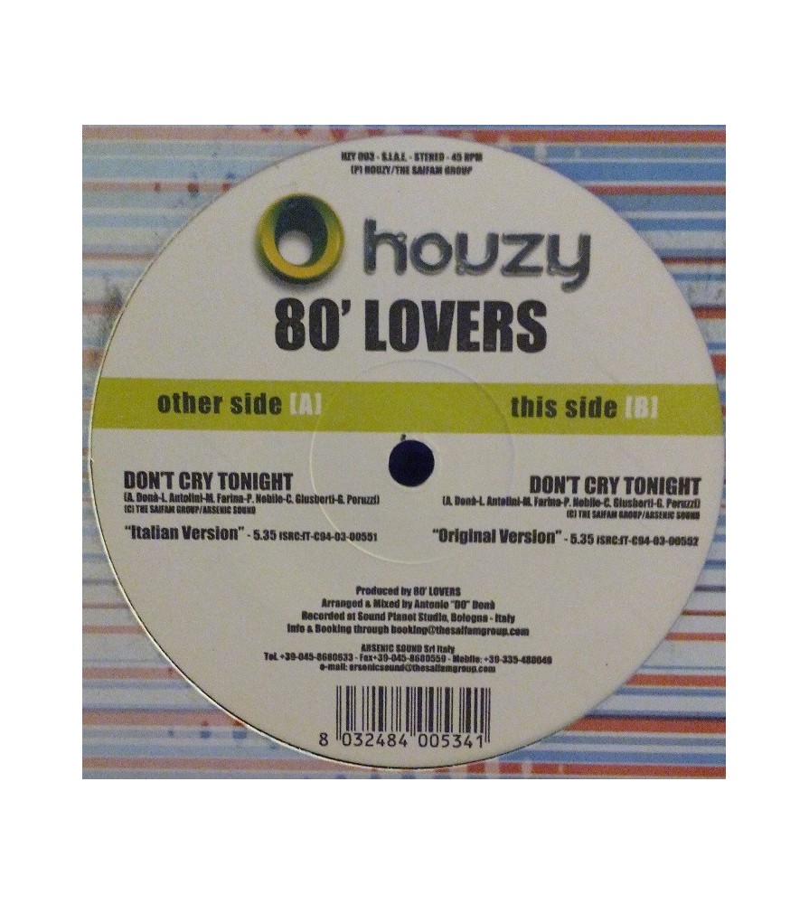 80' Lovers ‎– Don't Cry Tonight 