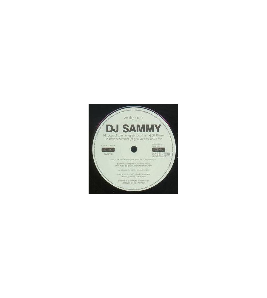 DJ Sammy ‎– Boys Of Summer (Trance Remixes)