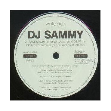 DJ Sammy ‎– Boys Of Summer (Trance Remixes)