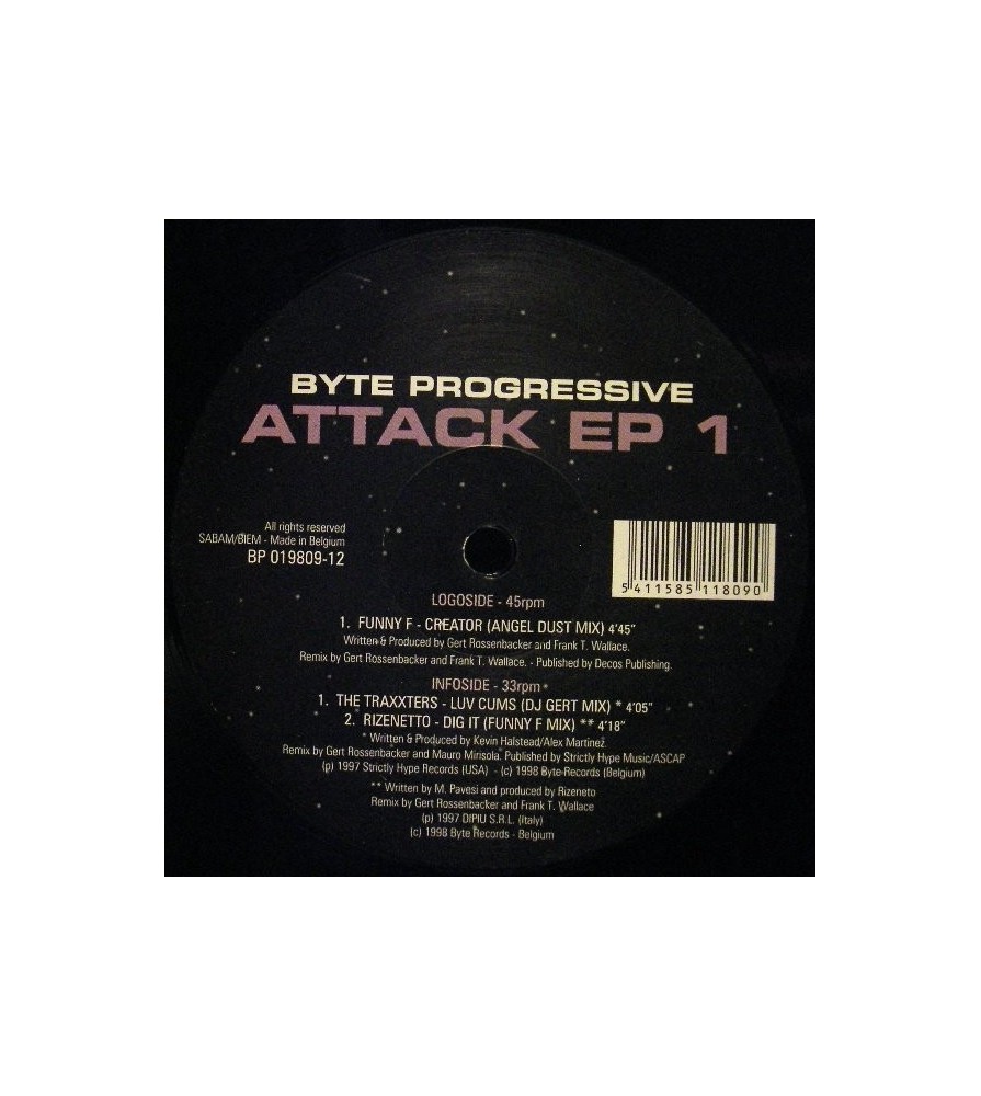 Various - Byte Progressive Attack EP 1(TEMAZO CHOCOLATERO¡¡ INCLUYE EL BUSCADO FUNNY F¡¡)
