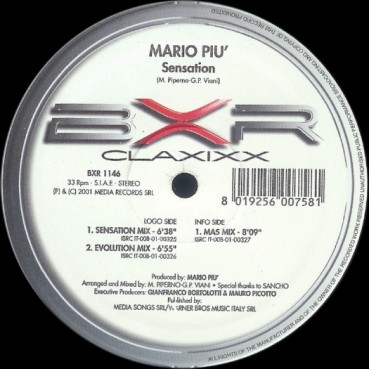 Mario Più ‎– Sensation